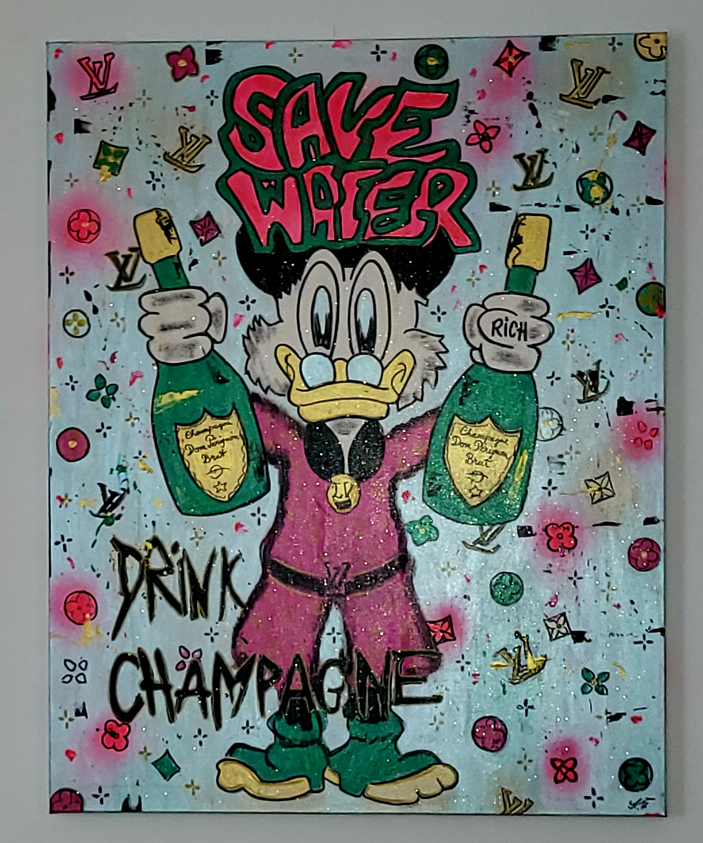 save water - drink champagne